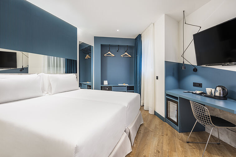 Blick in ein Doppelzimmer des Hotels Occidental Las Canteras