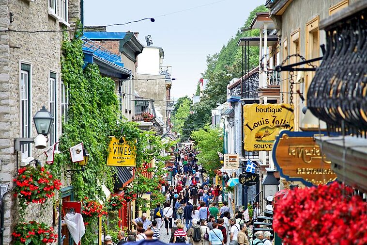 Blick auf eine Straße in Quebec