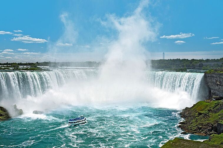 Blick auf die imposanten Niagarafälle
